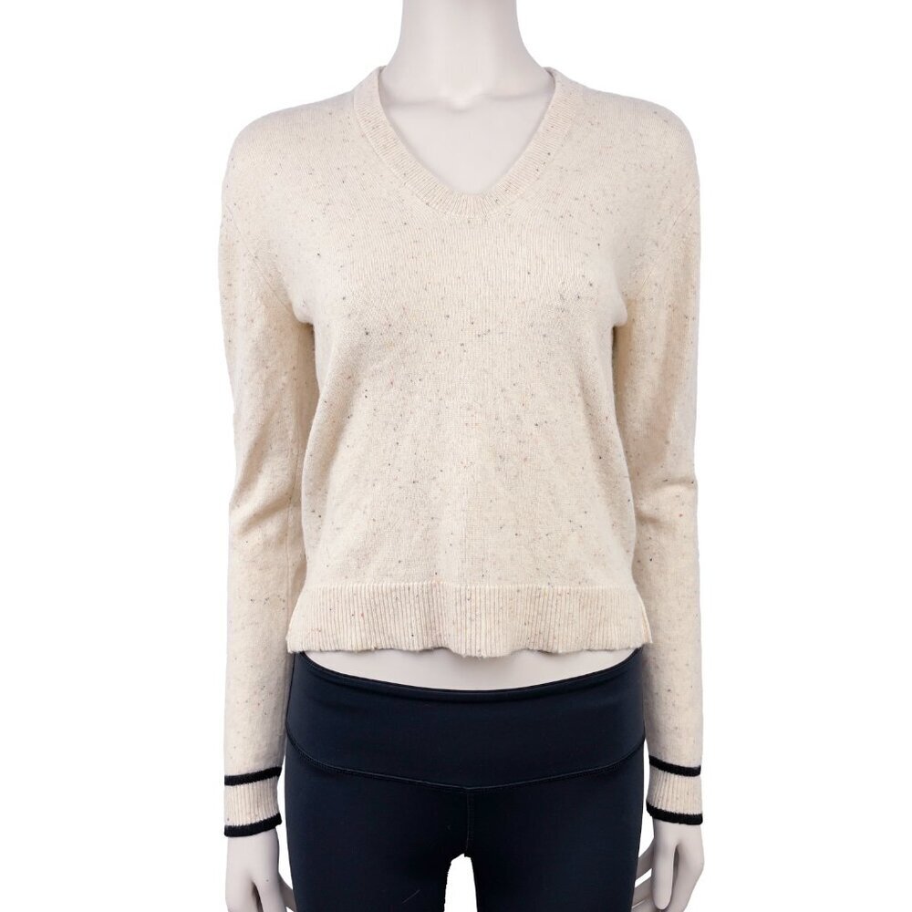 Zadig & Voltaire Cream V-Neck Sweater